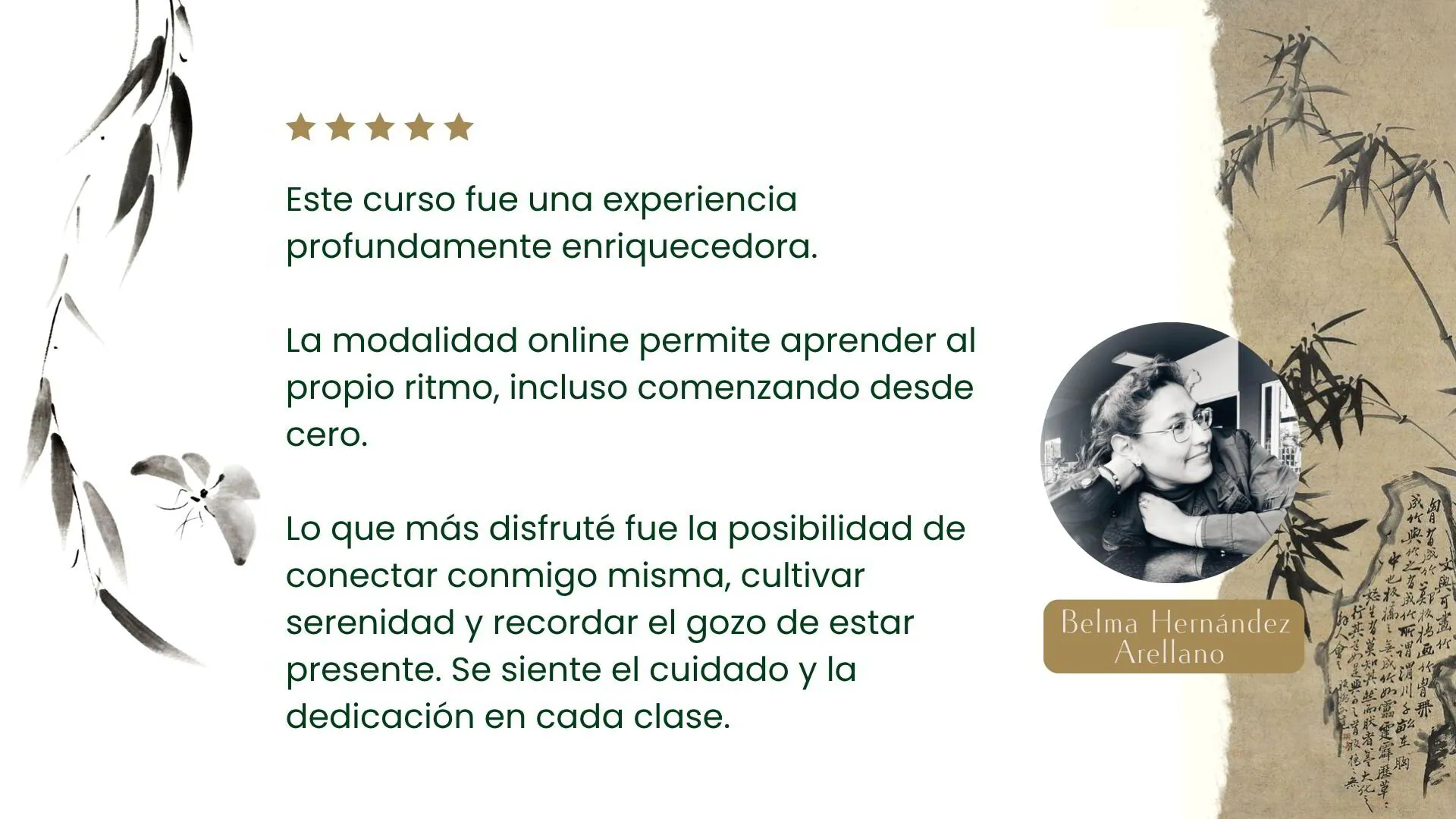 Testimonio de una alumna del curso Iniciación al Sumi-e