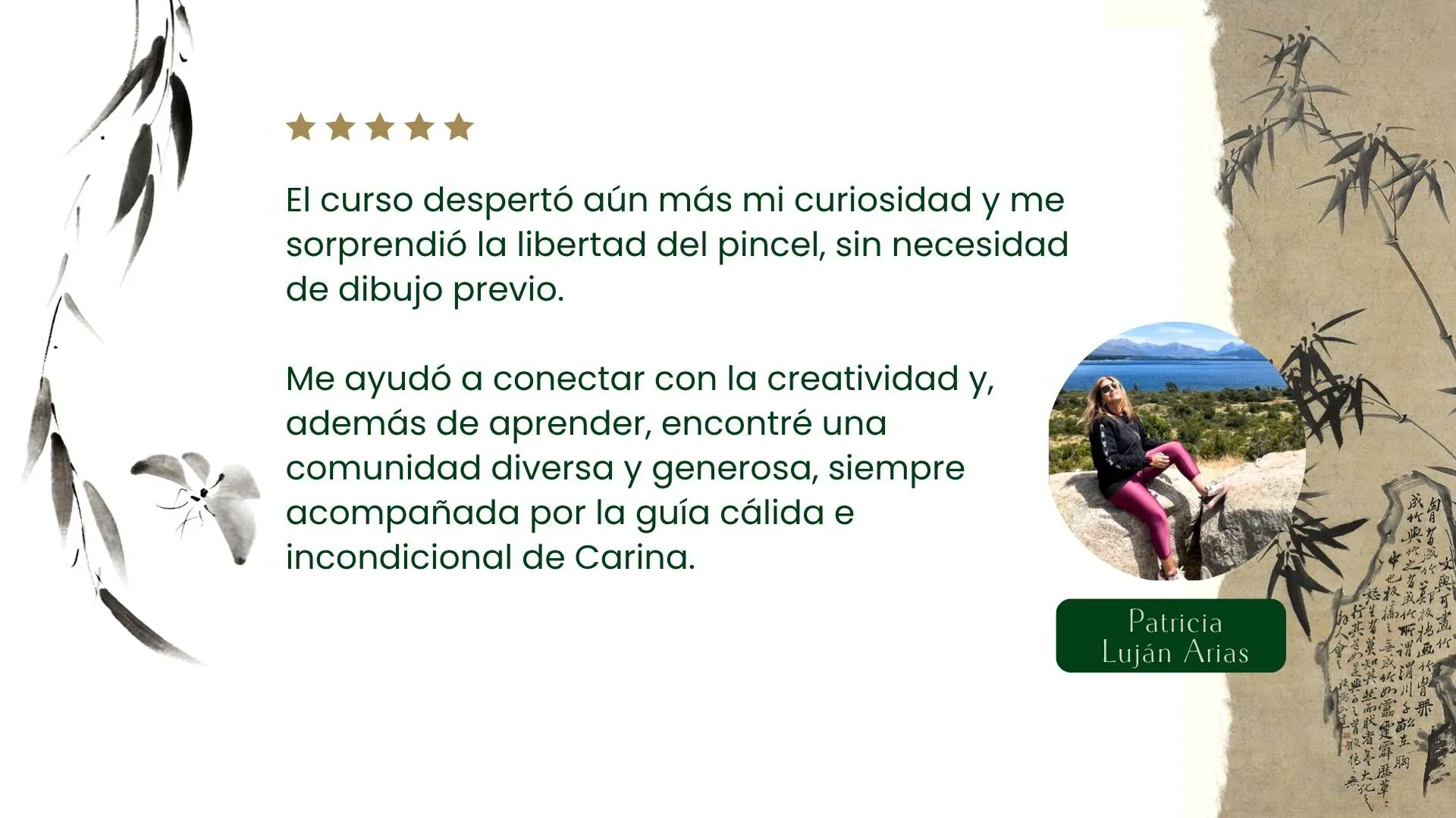 Testimonio de una alumna del curso Iniciación al Sumi-e